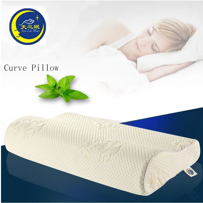 
2019 Slow Rebound Manufacture Contour Head Pillow Memory Foam Orthopedic Hotel Pillow 