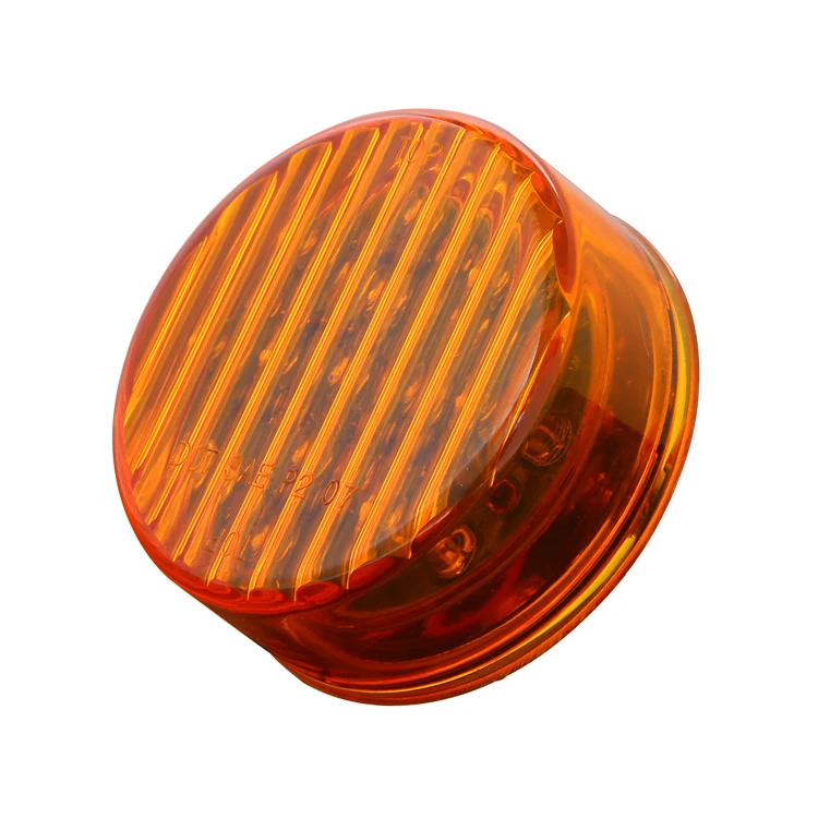2.5 Inch Amber Lens Round 13 Leds 0.78W DOT Stop Turn Side Marker Tail Light Truck Trailer