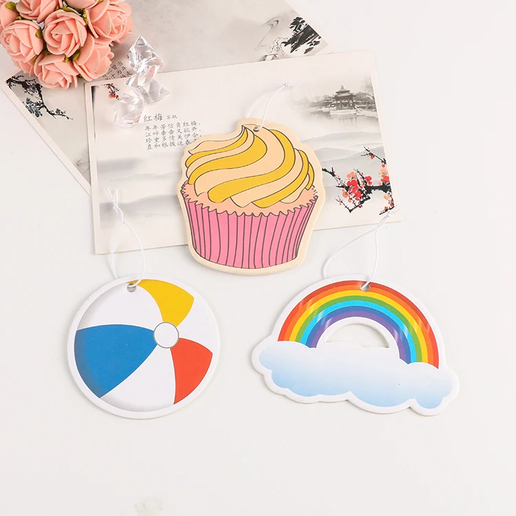 Various shape Paper Hanging Custom Air Freshener for car /air conditioner