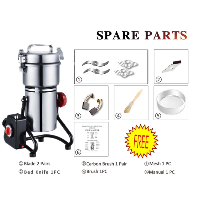 DAMAI 350g Chilli Grinding Machine Paprika Mustard Seeds Grinder
