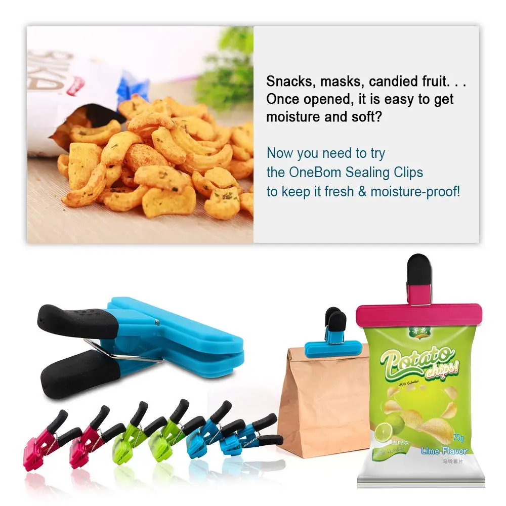 Bag Chip Fresh Food Clips Photo File Clamps
