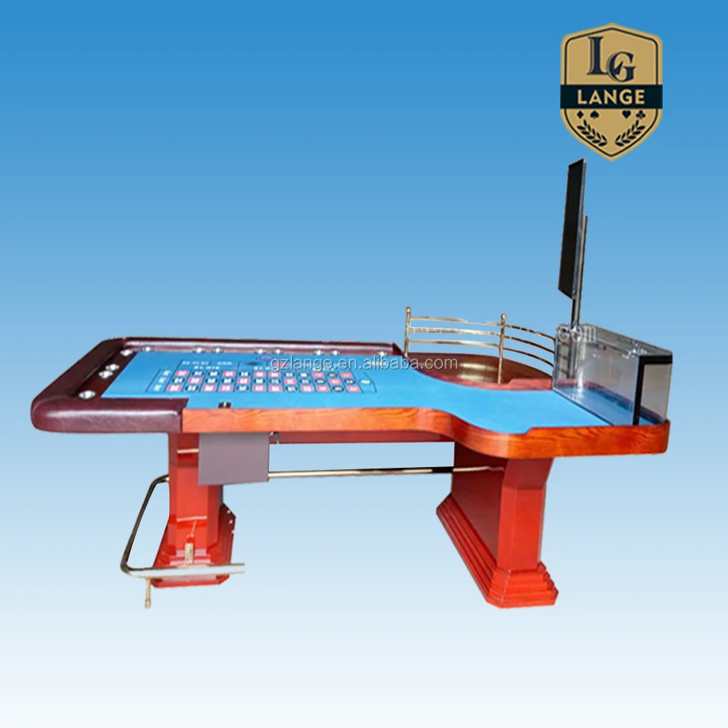 110 Inch Standard Size Roulette Table Gaming Table With Roulette Wheels