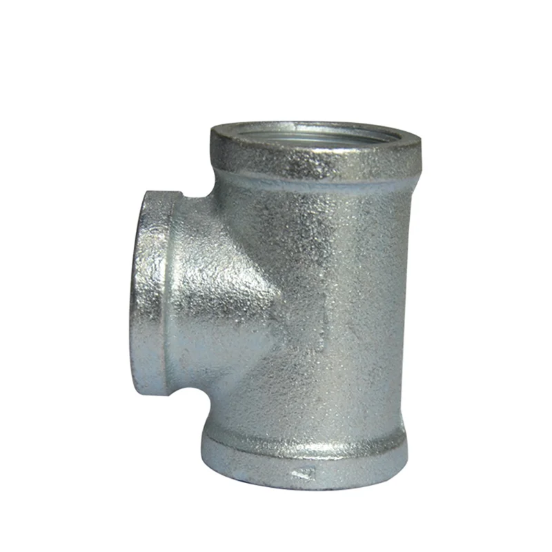 hot dipped galvanized / black Threaded  Malleable iron pipe fitting Tee / Tee Reducer