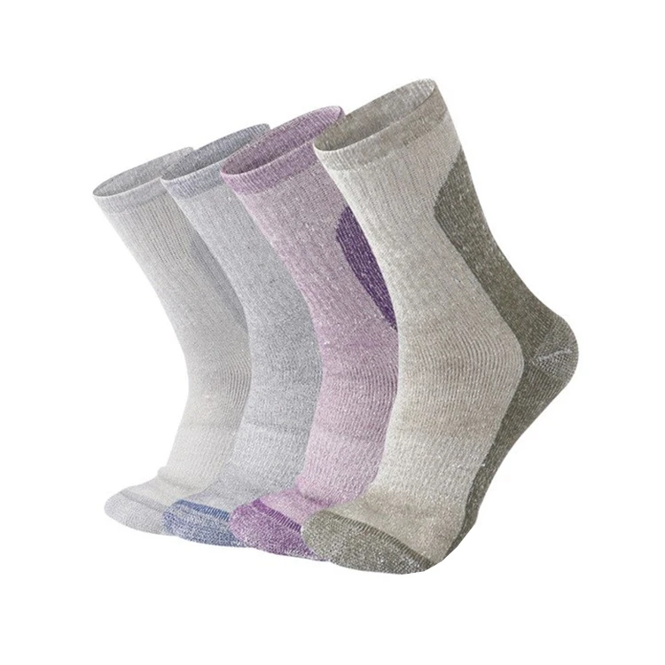 grey wool socks with stripe thick winter heated hiking socks alpacas cashmere merinos wool Acrylic work sock for men