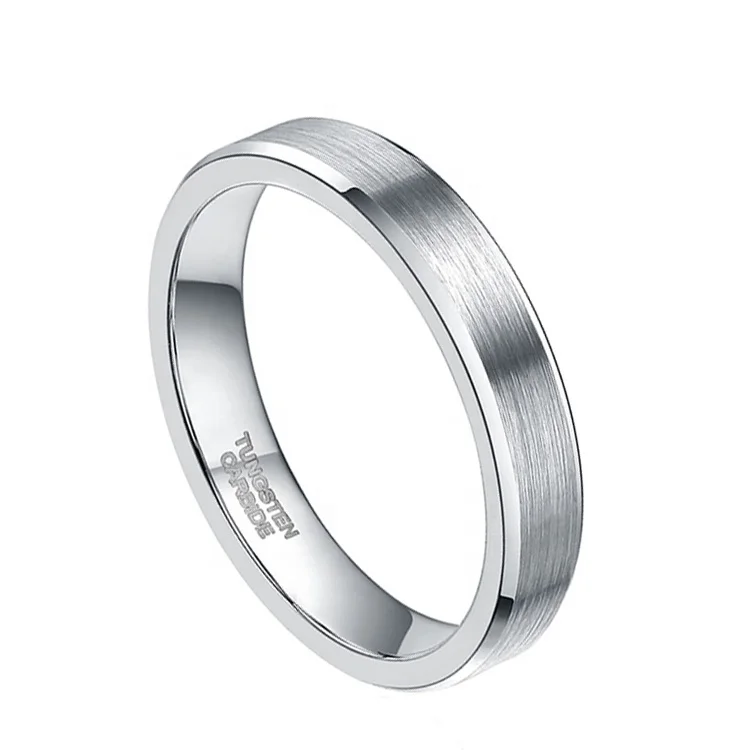 Latest Designs Brushed Tungsten Ring,Simple design men women silver color tungsten carbide jewelry rings