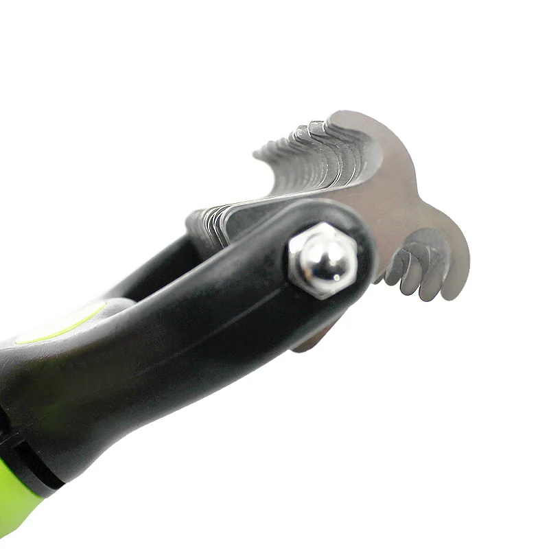 Wholesale custom pet dematting tool stainless steel double sided blade fur hair rake comb brush for cats dogs