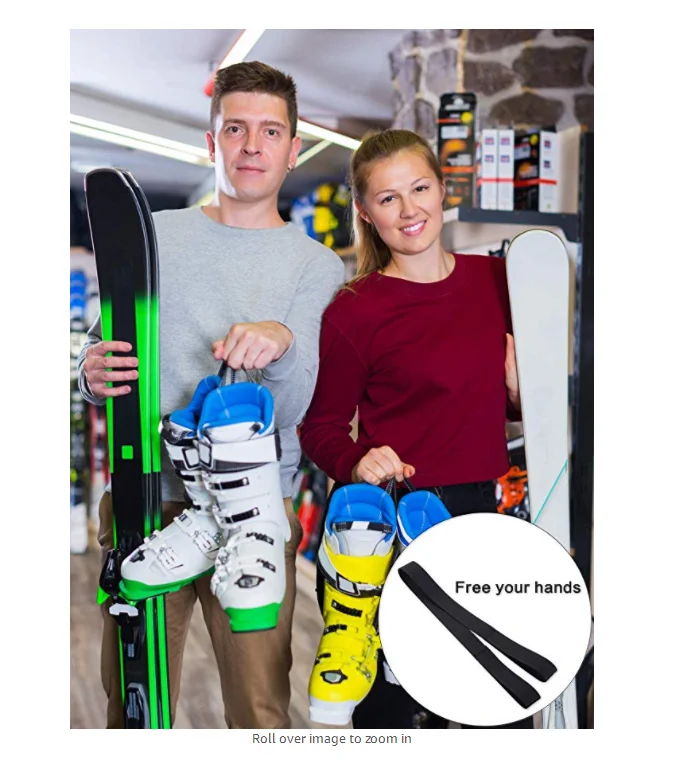 Durable Lightweight Ski and Snowboard Boot Carrier Strap for  Men and Women
