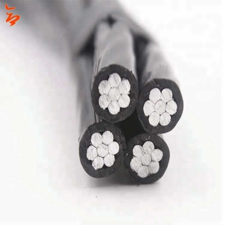 Quadruplex службы падение антенный расслоение дирижер 4 core abc кабель питания ASTM