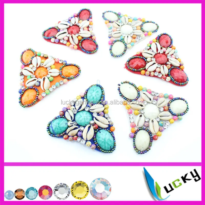 
2014 New Design 100% handmade beads applique with sew on rhinestone crystal strass for clothes wedding shoe decoration 