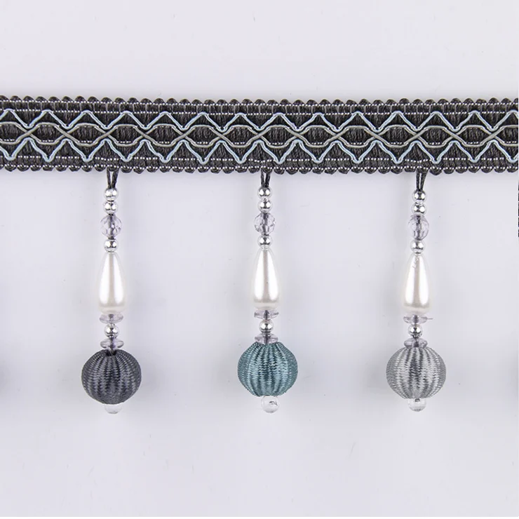 Wholesale 100% Polyester Beaded Fringe For Curtain