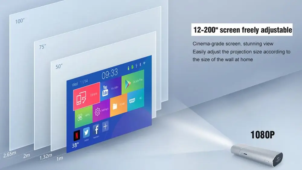 
Kixin k4 mini Android DLP projector mini led projector home theater portable dvd pico projector 