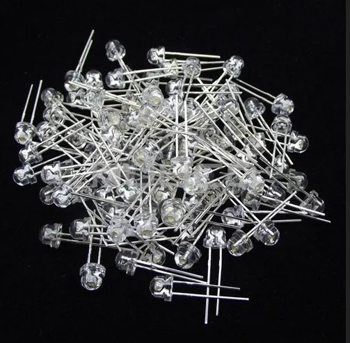 160 Degree 620nm - 625nm 0.06W 8lm 5mm Red Strawhat Led Lamp for Fresh Meat Lamp