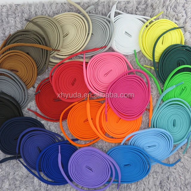 Custom shoe laces Design Flat Elastic Polyester Shoe Strings Sports Shoelaces