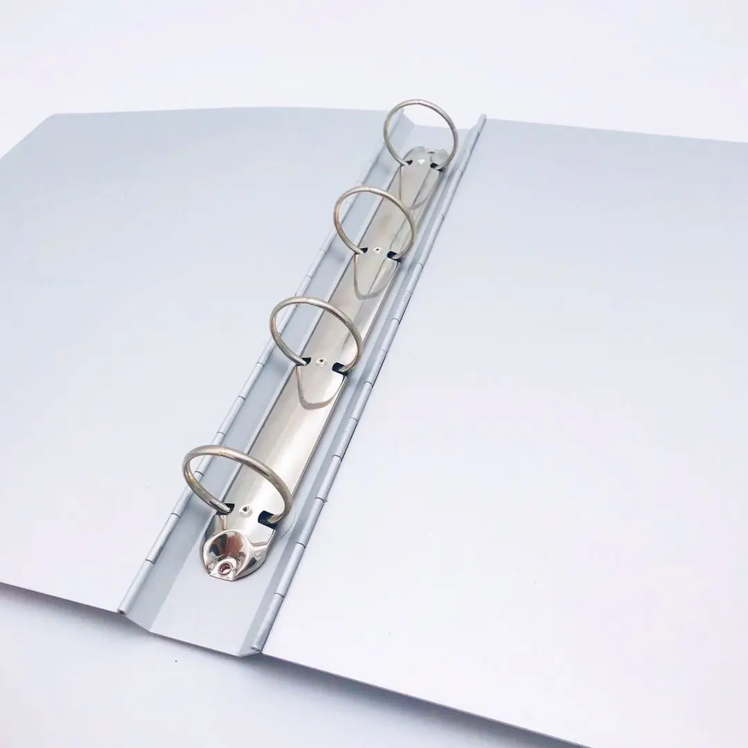
High quality A4 aluminum 2 ring 3 ring 4 ring binder custom emboss file folder 