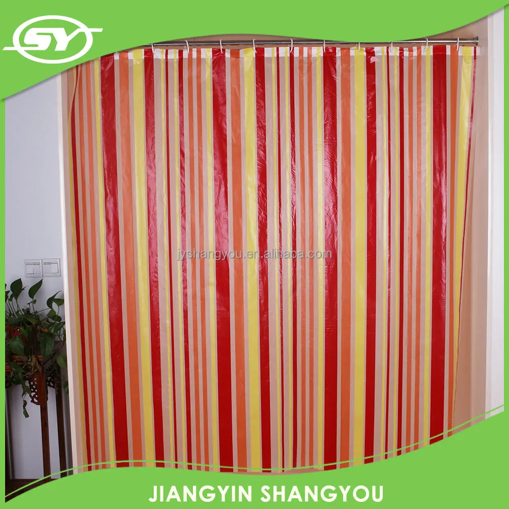 custom plastic shower curtain with hooks