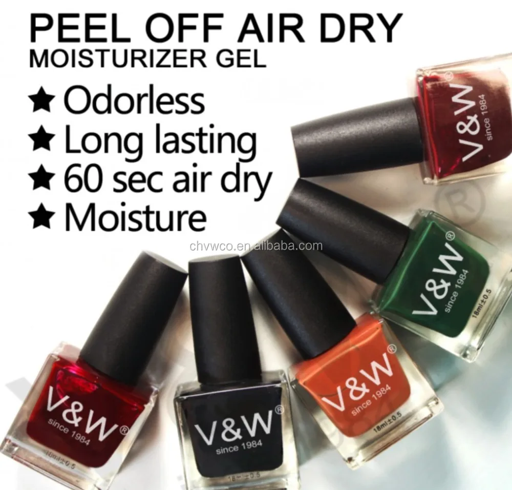 Long lasting air dry moisturizer peel off 14 days beauty product nail polish gel color private label nail polish