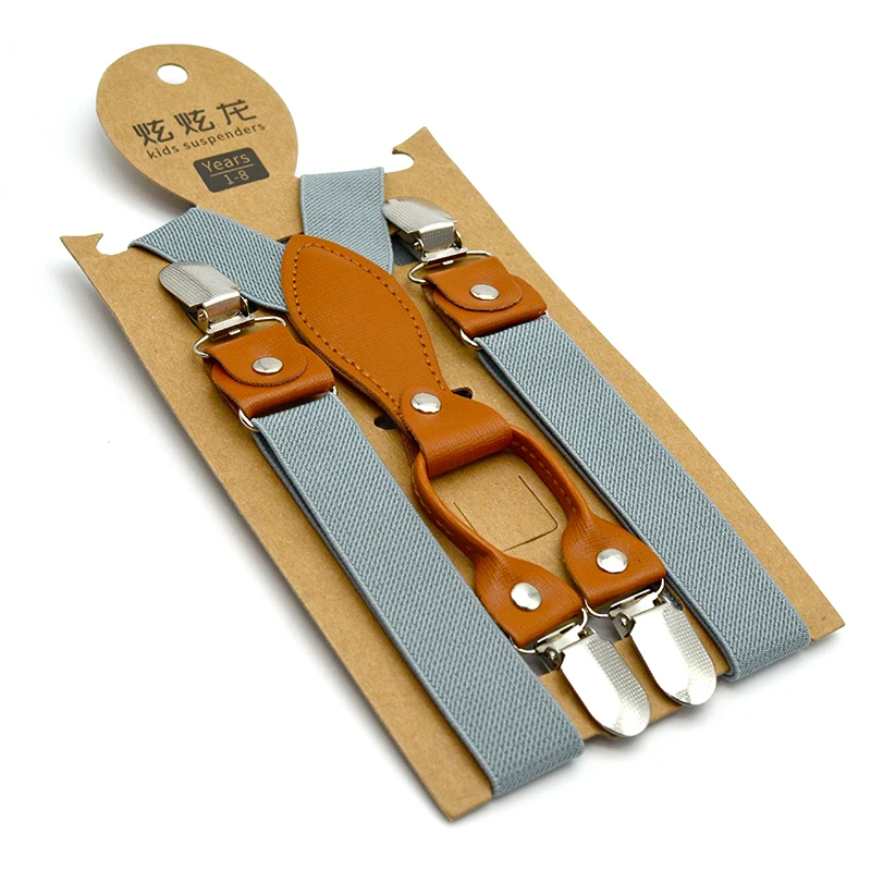 Веселые подтяжки для детей, 4 зажима, 2,5 см, ширина 65 см, подтяжки в британском стиле с галстуком-бабочкой