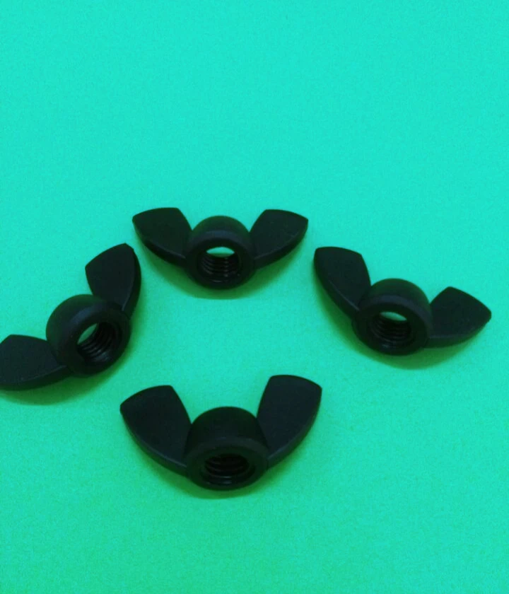 Chinese factory supply Plastic Solid Wing Nuts Butterfly Nut Plastic Nylon Black Wing Nut