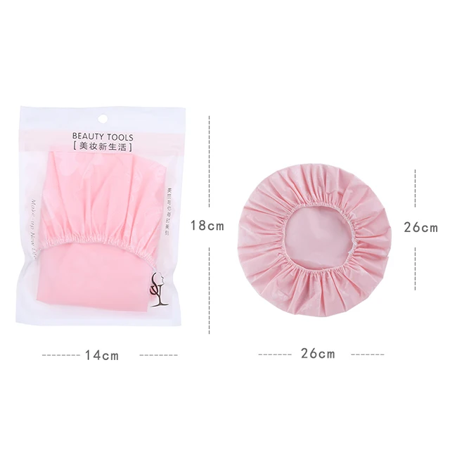 Lameila Microfiber Double Layers Shower Cap Elastic Reusable Bathing Pink Shower Cap waterproof Shower Cap Custom LogoC0822