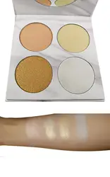 Private label highlighter palette Custom wholesale highlighter makeup 4 colors marble palette