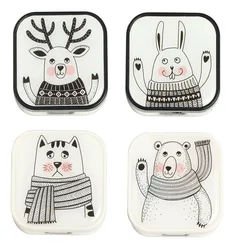 New Cute Cartoon Invisible Glasses Case Simple Animal Contact Lens Storage Case