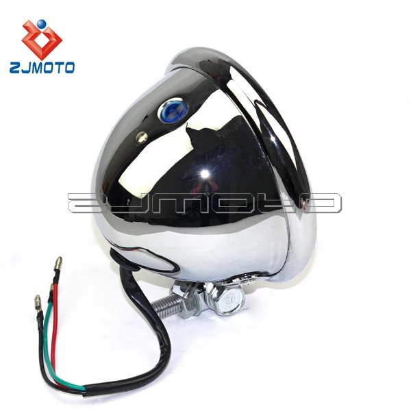 Cool Bates Style Head Light 4.5 inch Motorcycle Bulbs Headlight Retro Headlight For Harley Chopper Bobber