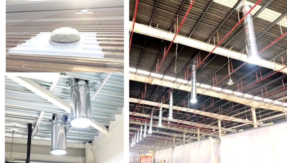 Industrial factory daylighting sun pipe tubular skylights