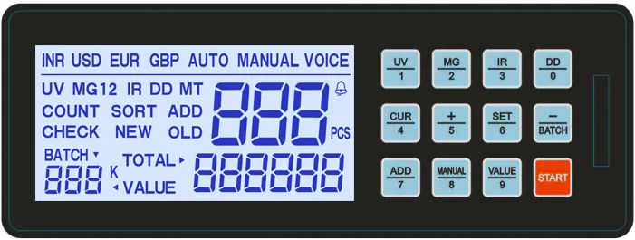 AL-6200 Money detector UV/MG bill counter counting machine money counting machine motor handy money counter