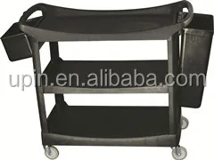 Dining room meal transport trolley /restaurant food trolley cart/kitchen service trolley