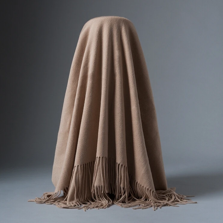 Pure Camel Wool Cashmere Custom Pashminas Shawl