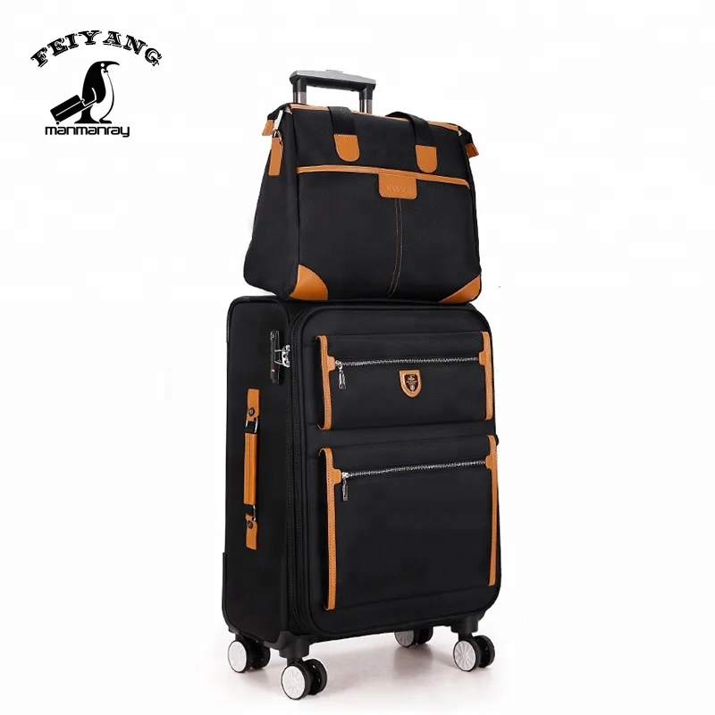 Прямая продажа с фабрики, водонепроницаемые дорожные сумки из ткани Оксфорд, чемоданы на колесиках для багажа 14, 20, 24, 28 дюймов, комплекты