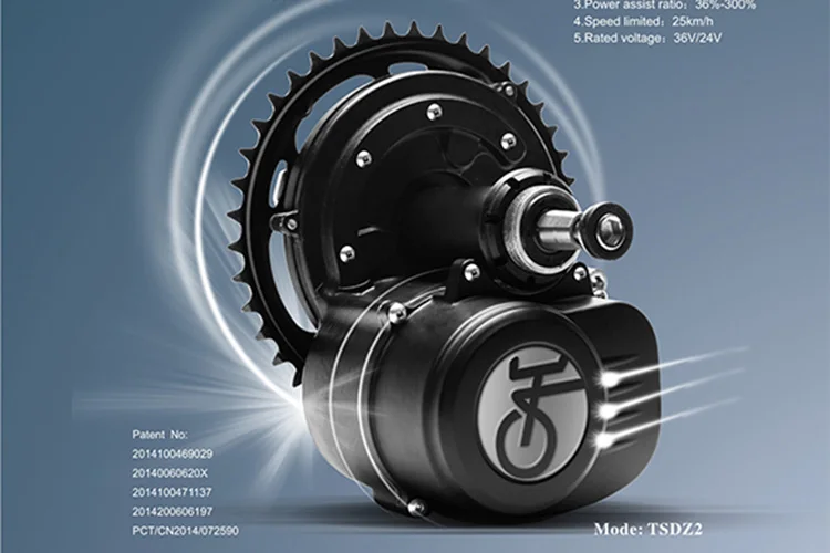 Hot sale  48V500W  TSDZ2 Mid motor for electric bike with Hailong  battery 48V 13AH lihtium battery