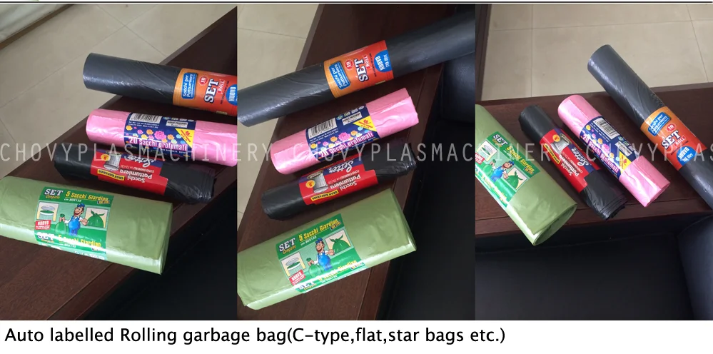 high speed production of bottom-sealed, star-sealed and side-sealed bags on rolls bag making machine