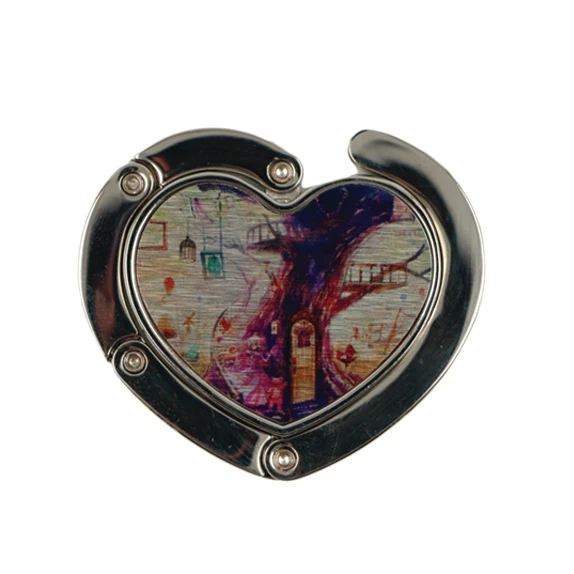 Wholesale Sublimation Blank Handbag Hooks Metal Table  Bag Hanger