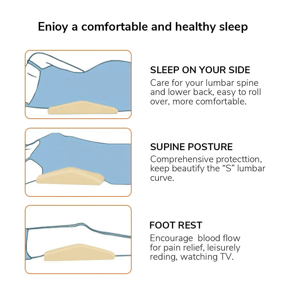 
Lumbar Pillow for Sleeping Memory Foam Back Pain Support Lower Back Cushion in Bed Waist Support Cushion Pregnant Woman 