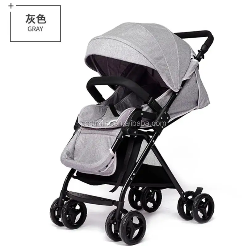 Manufacturer supplying new model linen material light steel tube sliding baby carriage reborn baby stroller