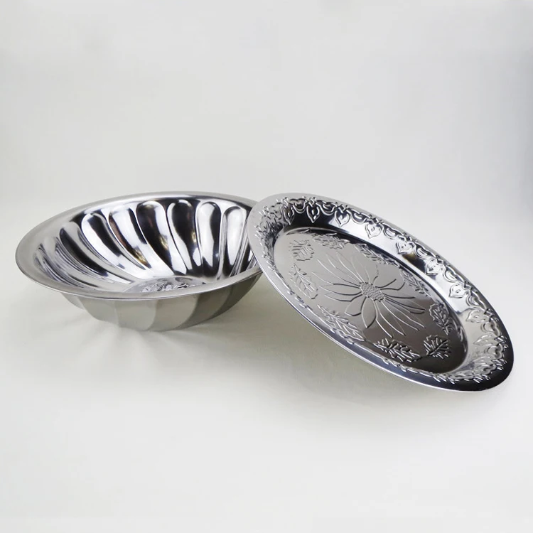 Africa market Stainless steel multiple deep oil basin with lid, big food mixing bowl, new decoration design