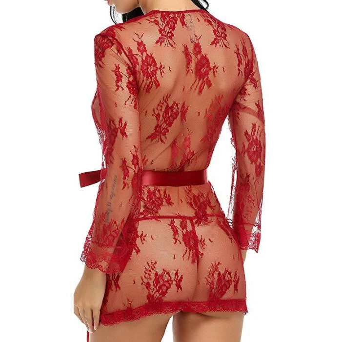 cz86122b Good quality wholesale night sleepwear lace transparent panties fashion valentines day lingerie midnight charm lingerie
