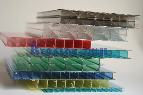 Sun Resistance 4mm hollow plastic twinwall polycarbonate panel prices for skylight roof window