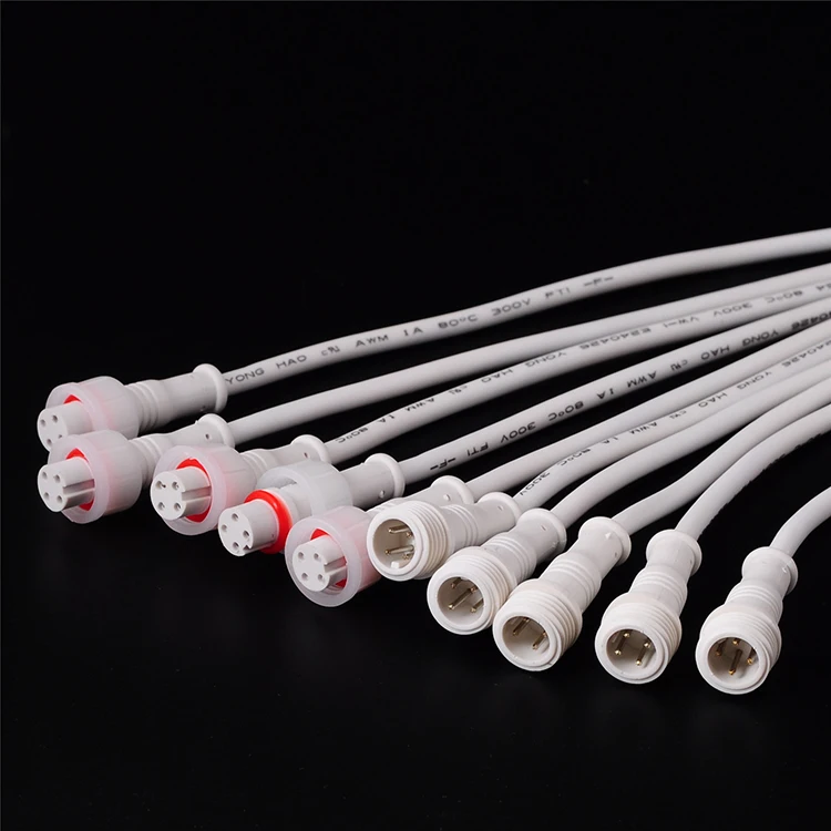 IP65 M6 M7 M8 M12 M14 M15 M16 2 Pin 3 Pin Waterproof Connector for LED Lighting