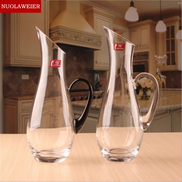 Wholesale Fashion High Quality Glass Wine Premium Colored Decanter Crystal Wine Decanter Glass Decanter