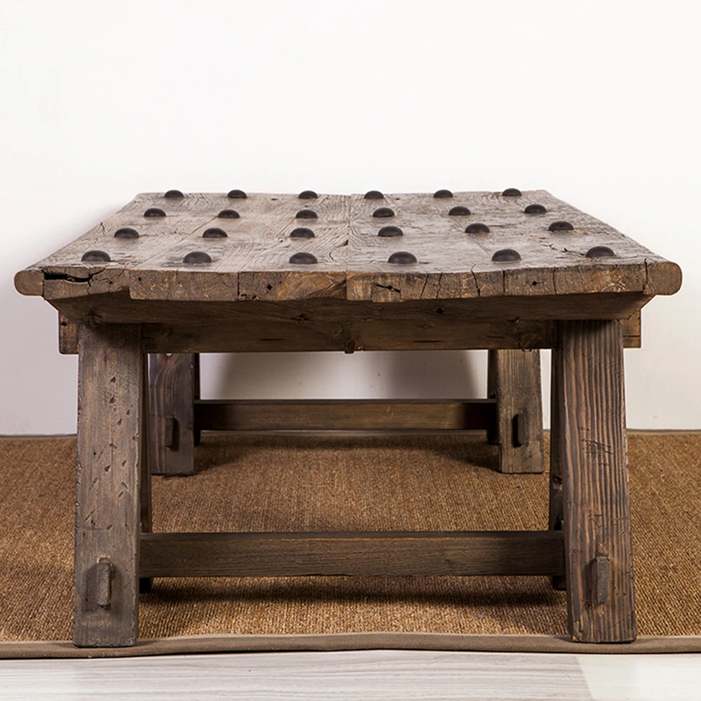 Antique vintage rustic reclaimed design wooden coffee table