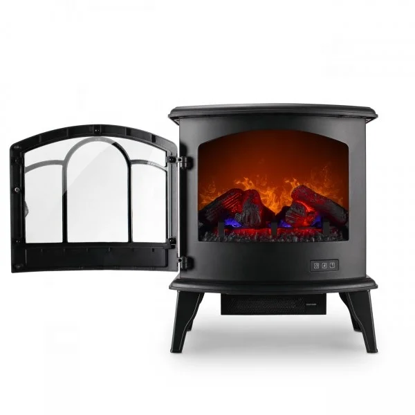 sunshine 20 inch freestanding firebox decor flame 3d electric fireplace Log set Black Electric Stove Heater Fireplace