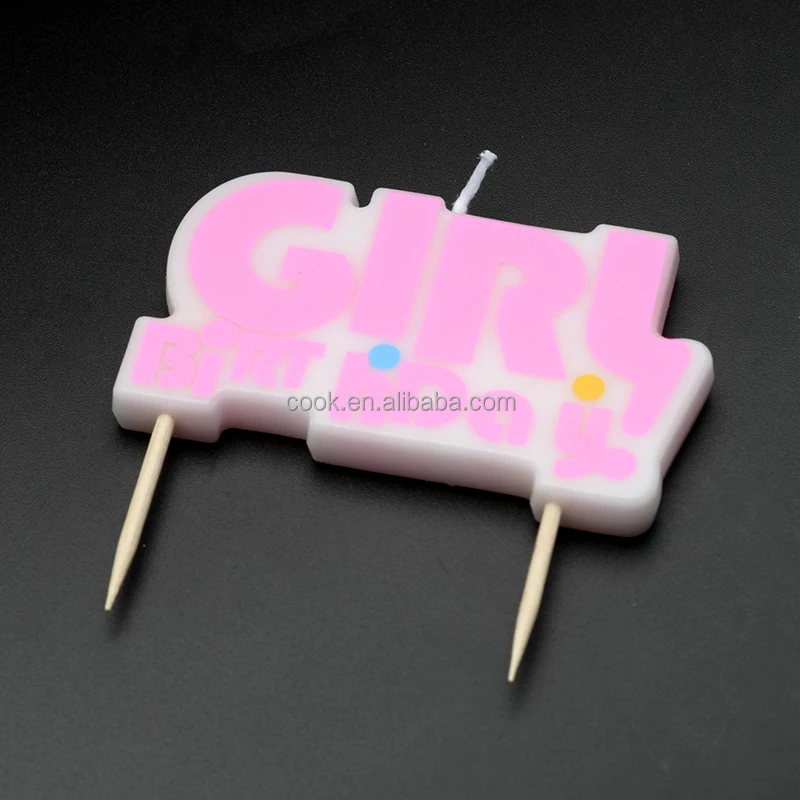 
Pink Girls Art Birthday Candles 