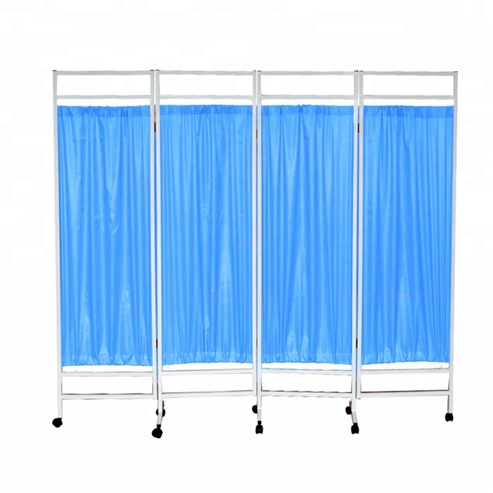 High quality Four Fold Stainless Steel Hospital Screen For Sale