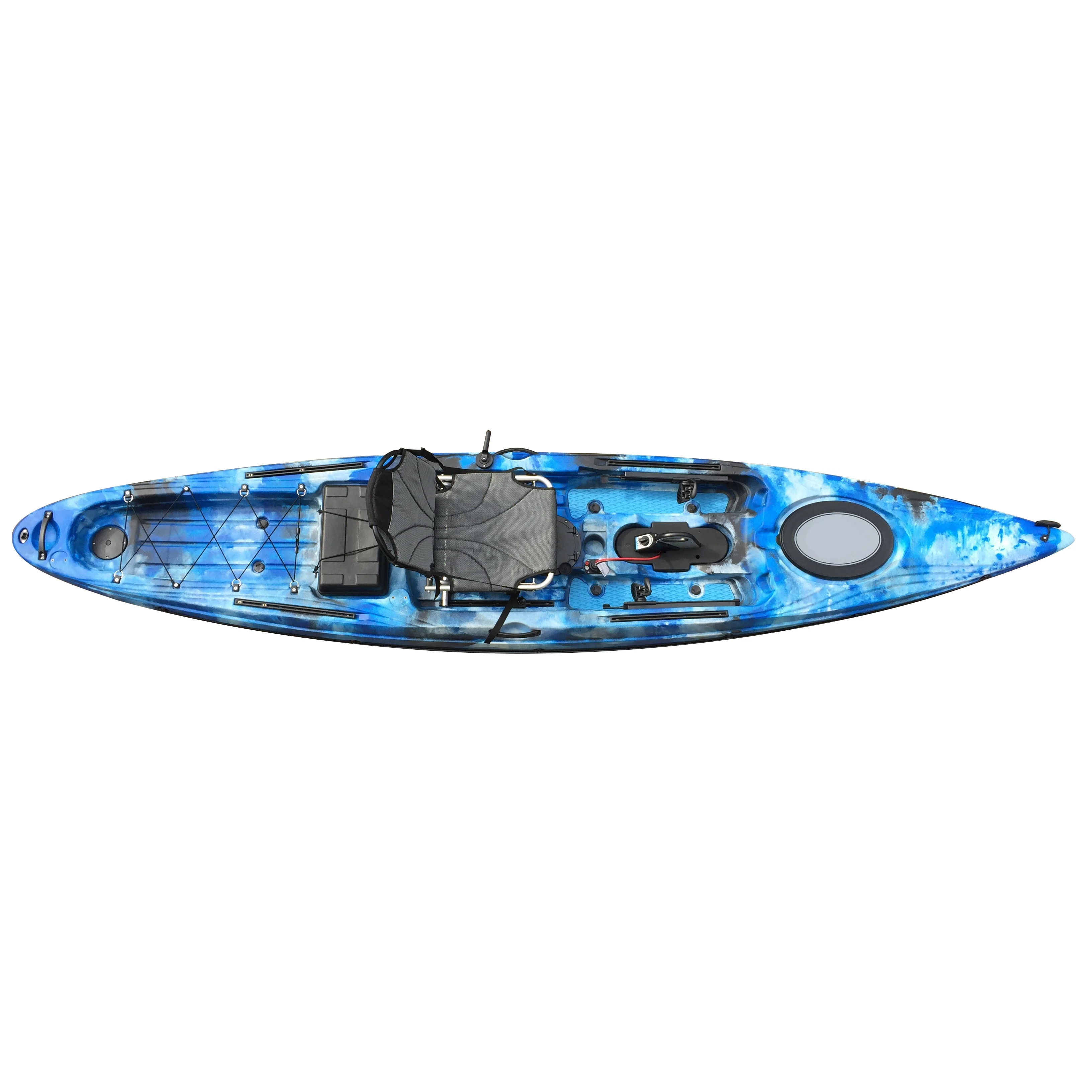 4.1 METER Single fishing kayak sit on top electric motor and pedal kayak with adjustable seat