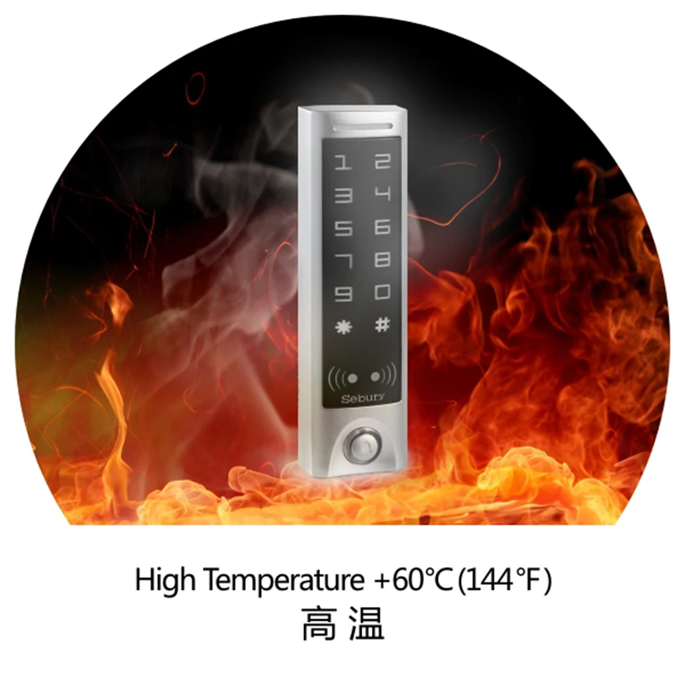 Sebury metal waterproof H&EM card reader wiegand proximity keypad reader