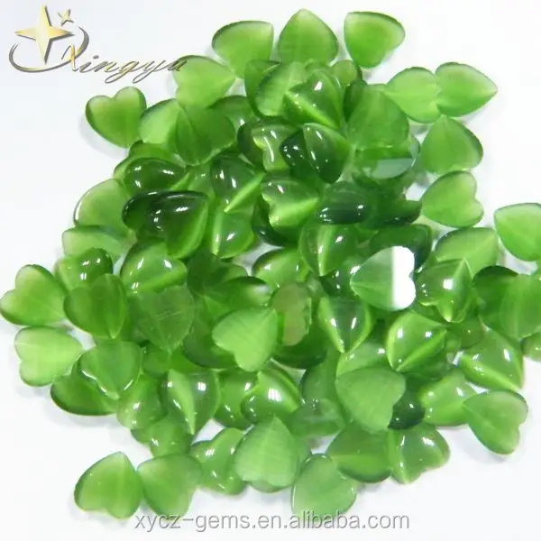 Wholesale Synthetic opal Green Cat Eye Gemstones