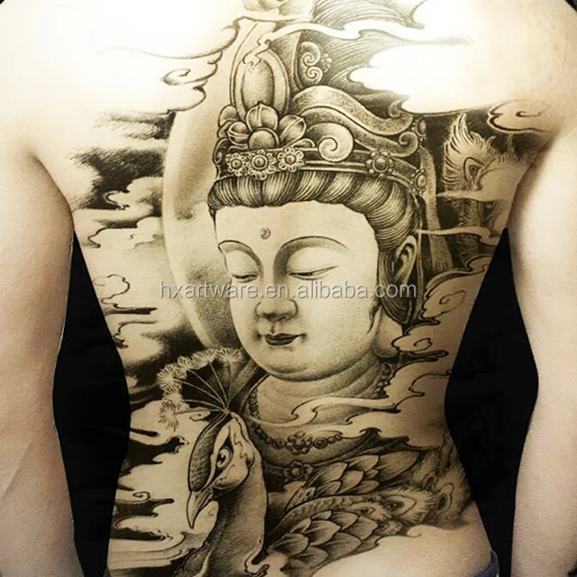 
Full back and full arm sleeve temporary tattoo sticker with stock designs 