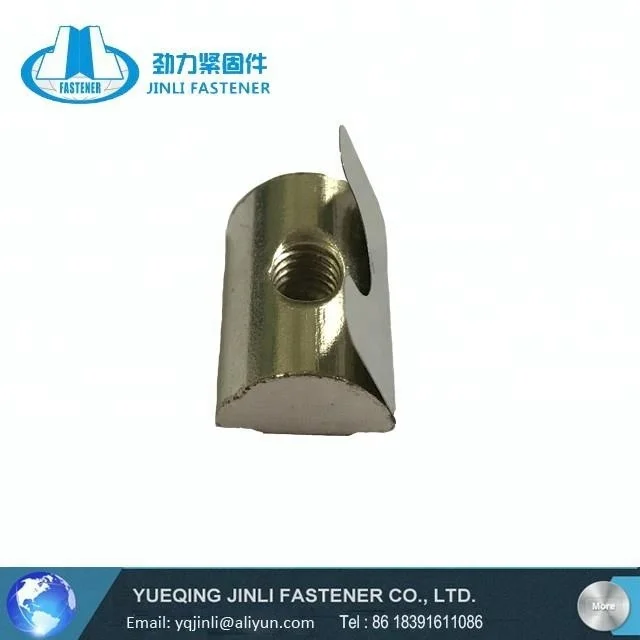 8 slot T nut with spring leaf for aluminum profile